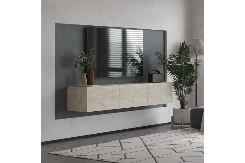 Taybah TV-benk 180 cm - Travertin - Møbler - Mediamøbel & tv møbel - TV-benk & mediabenk