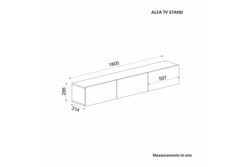 Taybah TV-benk 180 cm - Travertin - Møbler - Mediamøbel & tv møbel - TV-benk & mediabenk