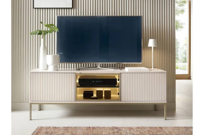 Tenorio Tv-bänk 154 cm - Beige - Møbler - Mediamøbel & tv møbel - TV-benk & mediabenk