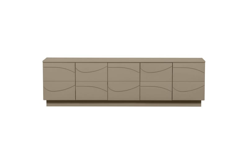 Teo Gulvstående TV-benk 180 cm med Oppbevaring i Malt Tre - Beige - Møbler - Mediamøbel & tv møbel - TV-benk & mediabenk