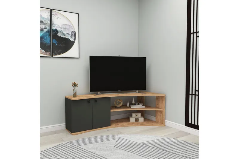 Termera TV-benk 135 cm - Brun/Antrasitt - Møbler - Mediamøbel & tv møbel - TV-benk & mediabenk