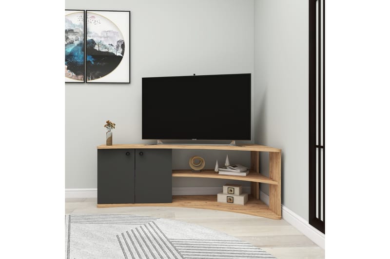 Termera TV-benk 135 cm - Brun/Antrasitt - Møbler - Mediamøbel & tv møbel - TV-benk & mediabenk