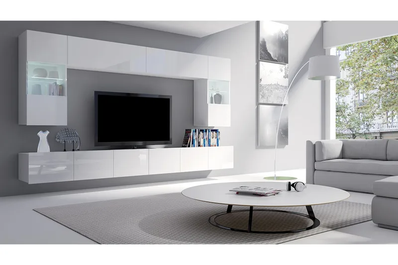 Tessan TV-møbelsett - Hvit - Møbler - Mediamøbel & tv møbel - TV-møbelsett