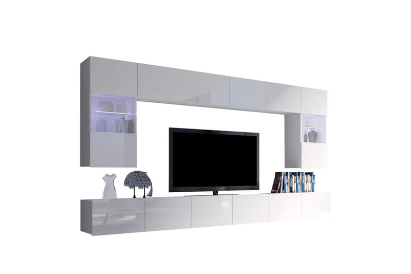 Tessan TV-møbelsett - Hvit - Møbler - Mediamøbel & tv møbel - TV-møbelsett