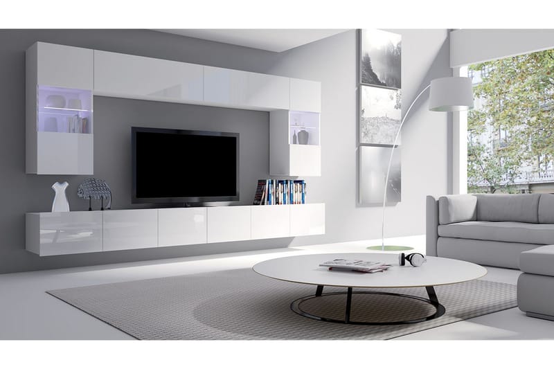 Tessan TV-møbelsett - Hvit - Møbler - Mediamøbel & tv møbel - TV-møbelsett