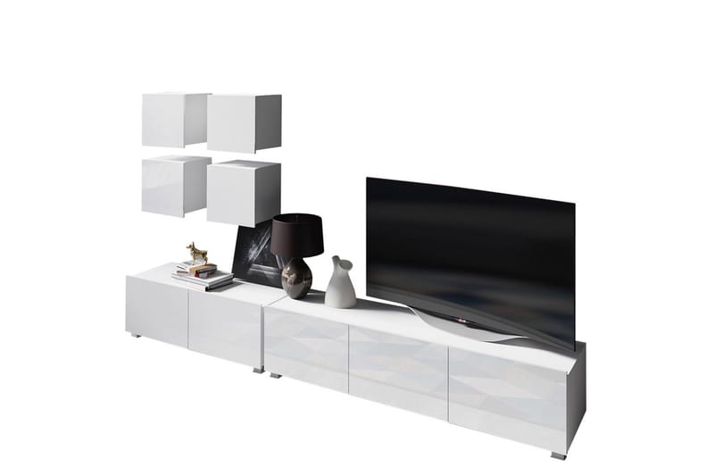 Tessan TV-møbelsett - Hvit - Møbler - Mediamøbel & tv møbel - TV-møbelsett