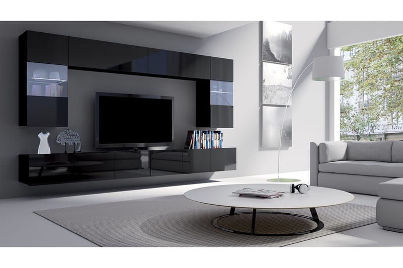 Tessan TV-møbelsett - Svart - Møbler - Mediamøbel & tv møbel - TV-møbelsett