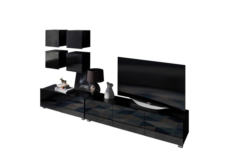 Tessan TV-møbelsett - Svart - Møbler - Mediamøbel & tv møbel - TV-møbelsett