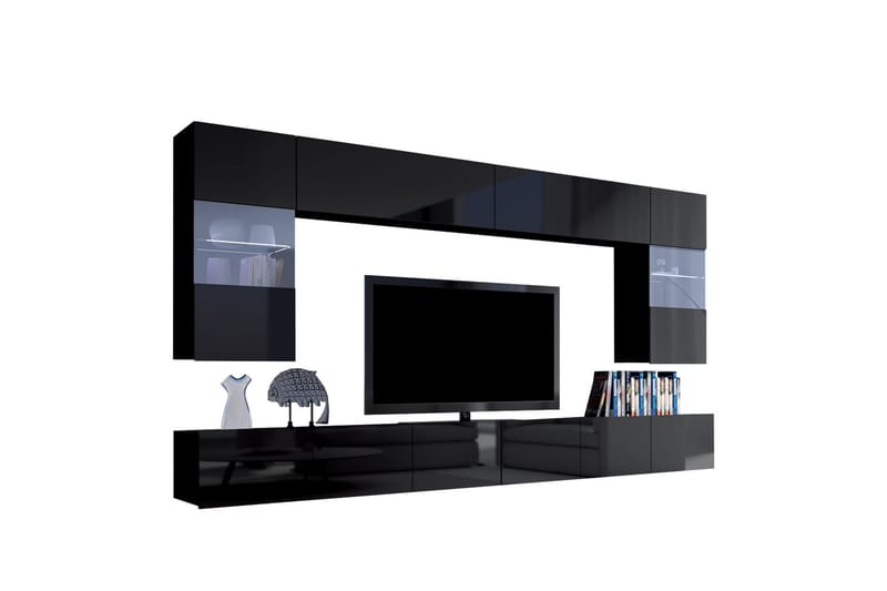 Tessan TV-møbelsett - Svart - Møbler - Mediamøbel & tv møbel - TV-møbelsett