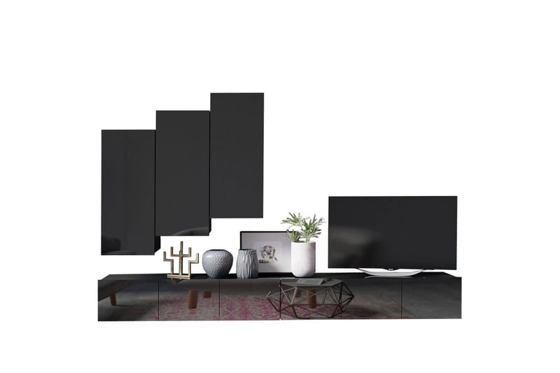 Tessan TV-møbelsett - Svart - Møbler - Mediamøbel & tv møbel - TV-møbelsett