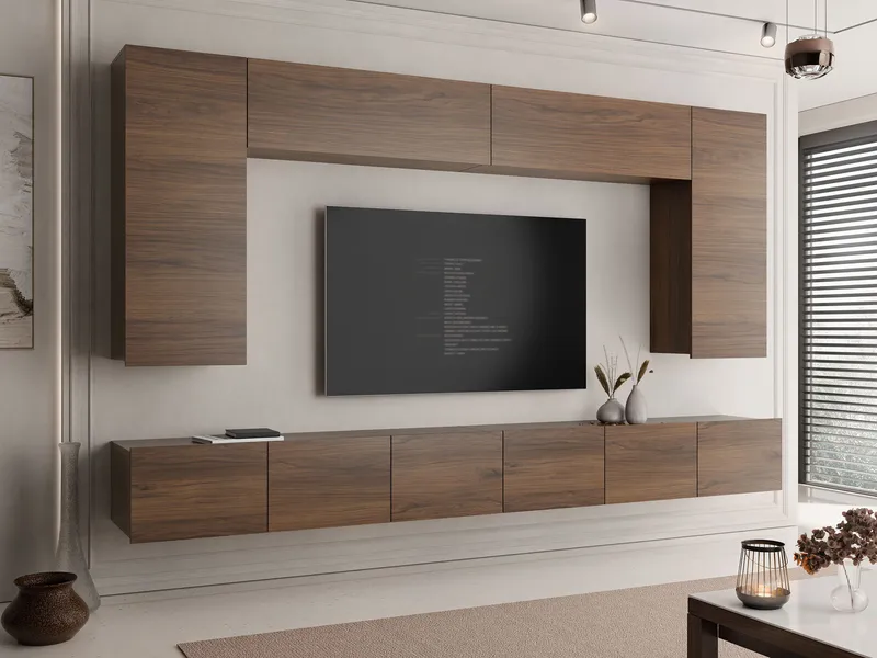 Tessan TV-veggseksjon - brun - Møbler - Mediamøbel & tv møbel - TV-møbelsett