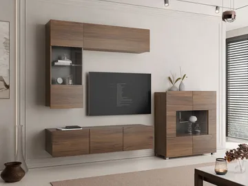 Tessan TV-veggseksjon - brun - Møbler - Mediamøbel & tv møbel - TV-møbelsett