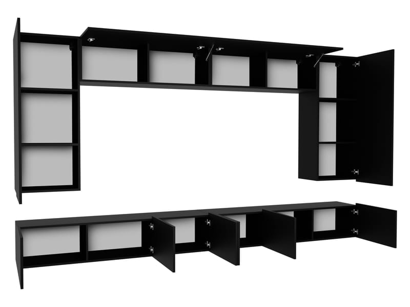 Tessan TV-veggseksjon - brun - Møbler - Mediamøbel & tv møbel - TV-møbelsett