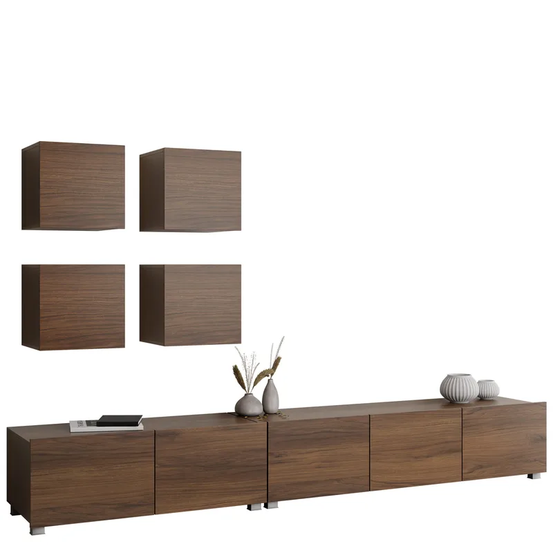 Tessan TV-veggseksjon, brun