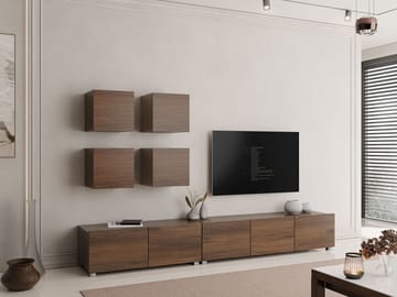 Tessan TV-veggseksjon - brun - Møbler - Mediamøbel & tv møbel - TV-møbelsett