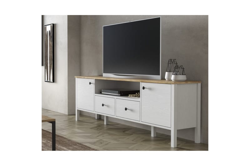 Thynor TV-benk 180 cm - Hvit - Møbler - Mediamøbel & tv møbel - TV-benk & mediabenk