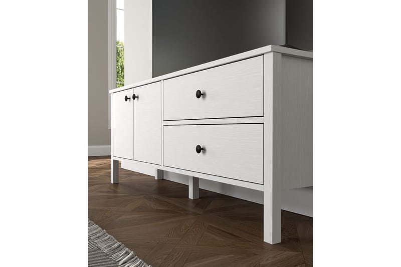 Ticoman TV-benk 140 cm - Natur/Hvit - Møbler - Mediamøbel & tv møbel - TV-benk & mediabenk