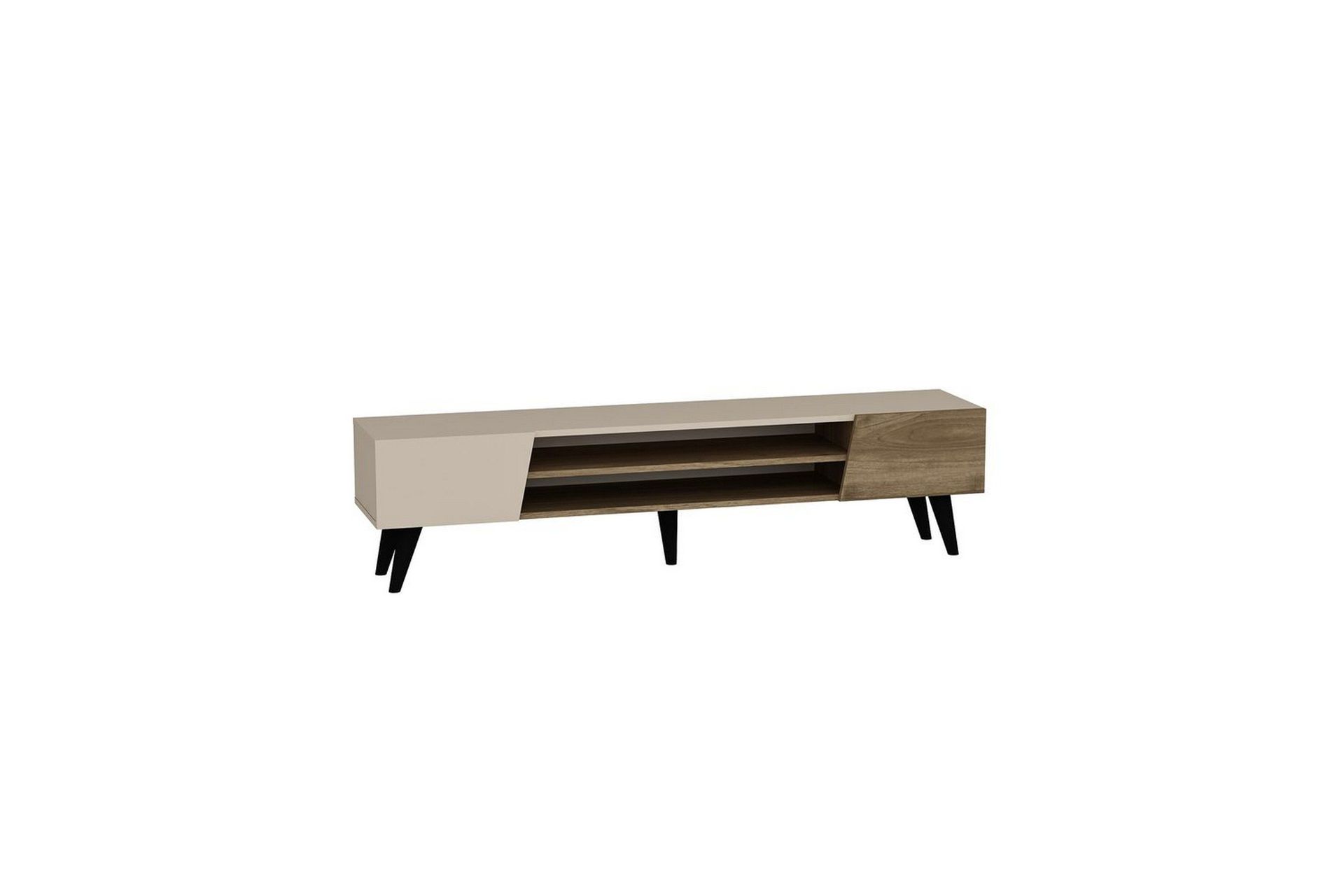 Torin TV-benk 180 cm - Valnøtt/Beige