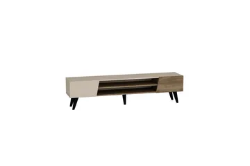 Torin TV-benk 180 cm - Valnøtt/Beige - Møbler - Mediamøbel & tv møbel - TV-benk & mediabenk