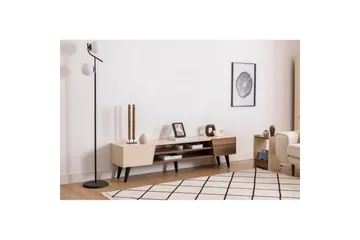 Torin TV-benk 180 cm - Valnøtt/Beige - Møbler - Mediamøbel & tv møbel - TV-benk & mediabenk