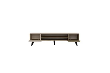 Torin TV-benk 180 cm - Valnøtt/Beige - Møbler - Mediamøbel & tv møbel - TV-benk & mediabenk