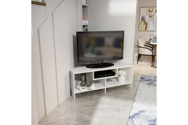 Torlin TV-benk 120 cm - Hvit - Møbler - Mediamøbel & tv møbel - TV-benk & mediabenk