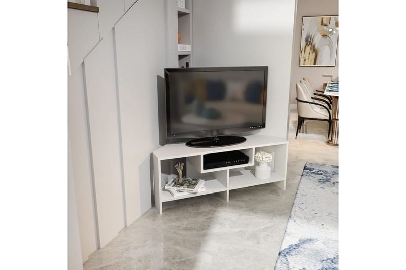 Torlin TV-benk 120 cm - Hvit - Møbler - Mediamøbel & tv møbel - TV-benk & mediabenk