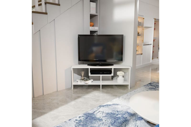 Torlin TV-benk 120 cm - Hvit - Møbler - Mediamøbel & tv møbel - TV-benk & mediabenk