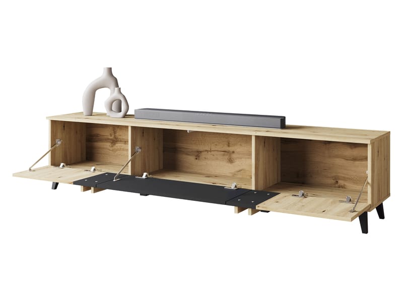 Torvos TV-benk 180 cm - Brun/Svart - Møbler - Mediamøbel & tv møbel - TV-benk & mediabenk