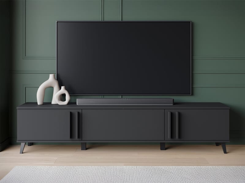 Torvos TV-benk 180 cm - Svart - Møbler - Mediamøbel & tv møbel - TV-benk & mediabenk