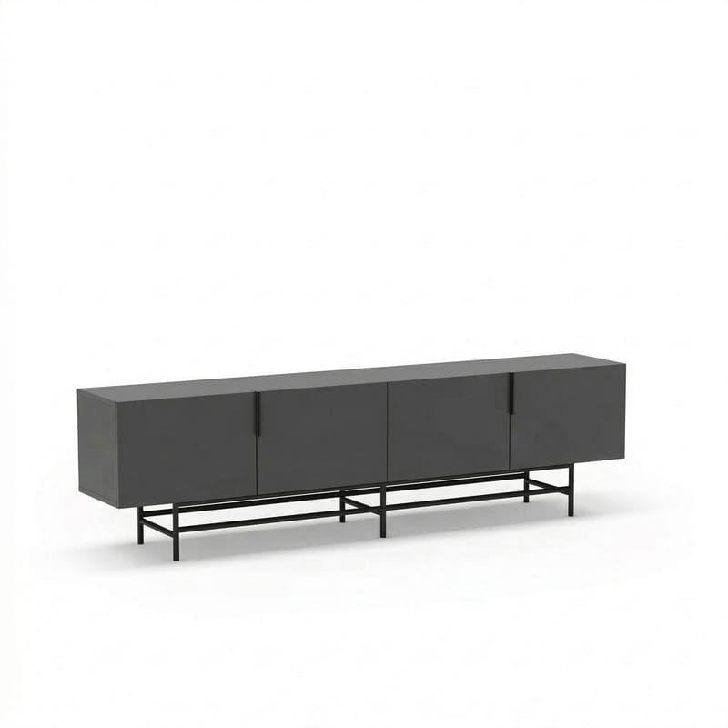 Truvia TV-benk 200x55x35 cm, Antrasitt og svart