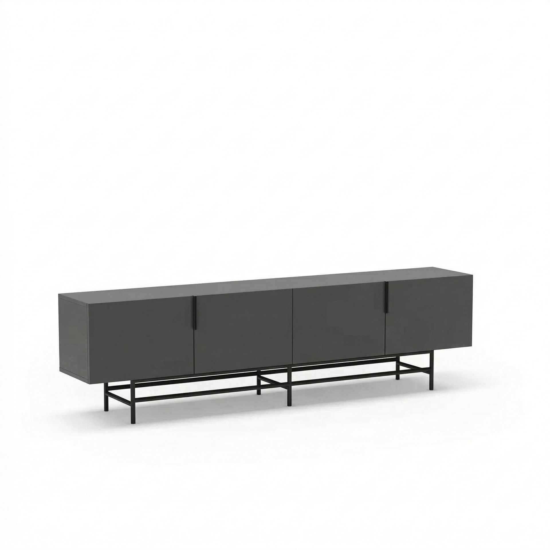 Truvia TV-benk 200x55x35 cm - Antrasitt/Svart