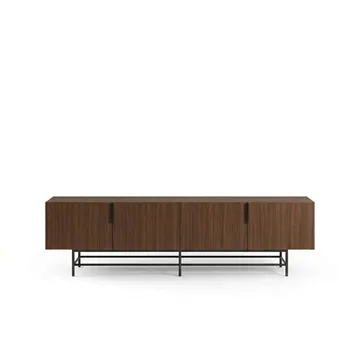 Truvia TV-benk 200x55x35 cm - Valnøtt og svart - Møbler - Mediamøbel & tv møbel - TV-benk & mediabenk