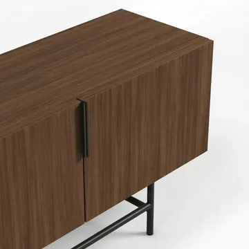 Truvia TV-benk 200x55x35 cm - Valnøtt og svart - Møbler - Mediamøbel & tv møbel - TV-benk & mediabenk