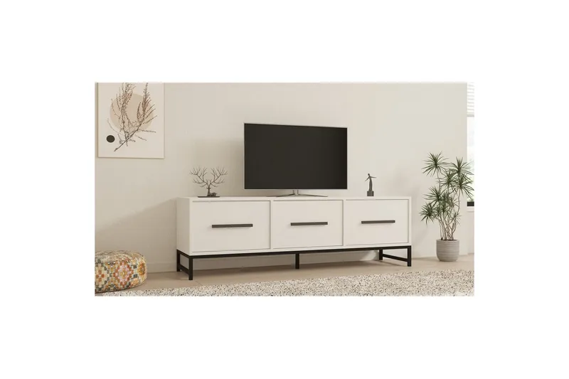 Tukums TV-benk 160 cm, Hvit