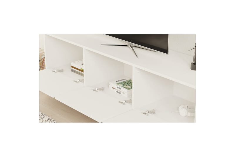 Tukums TV-benk 160 cm - Hvit - Møbler - Mediamøbel & tv møbel - TV-benk & mediabenk