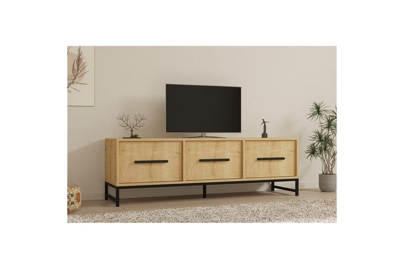 Tukums TV-benk 160 cm - Naturell - Møbler - Mediamøbel & tv møbel - TV-benk & mediabenk