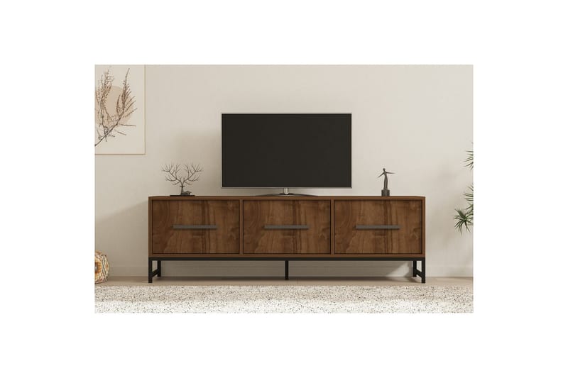Tukums TV-benk 160 cm - Rødfarget tre - Møbler - Mediamøbel & tv møbel - TV-benk & mediabenk