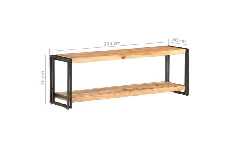 TV-benk 120x30x40 cm heltre akasie - Møbler - Mediamøbel & tv møbel - TV-benk & mediabenk