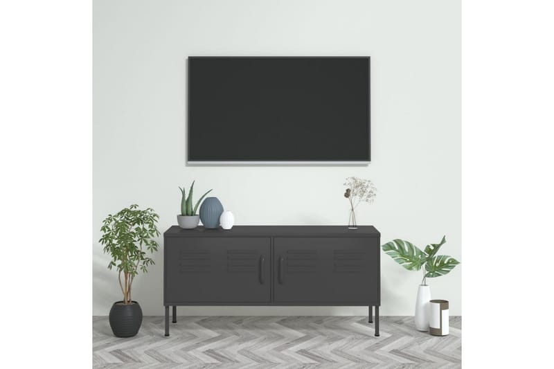 TV-benk antrasitt 105x35x50 cm stål - Antrasittgrå - Møbler - Mediamøbel & tv møbel - TV-benk & mediabenk