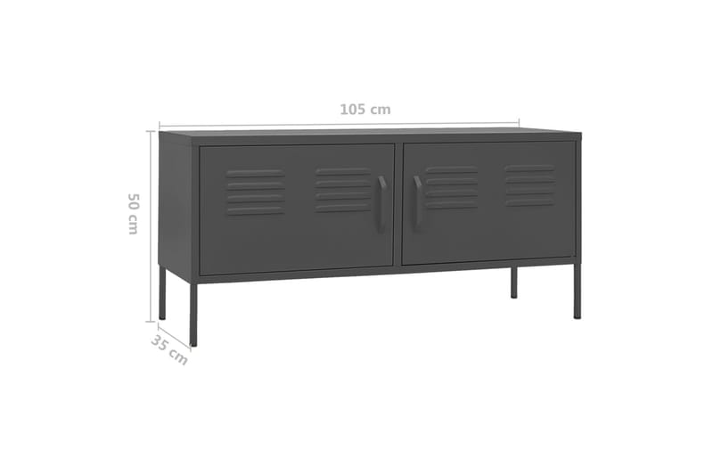 TV-benk antrasitt 105x35x50 cm stål - Antrasittgrå - Møbler - Mediamøbel & tv møbel - TV-benk & mediabenk