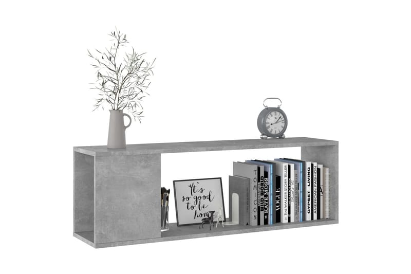 TV-benk betonggrå 100x24x32 cm sponplate - Grå - Møbler - Mediamøbel & tv møbel - TV-benk & mediabenk