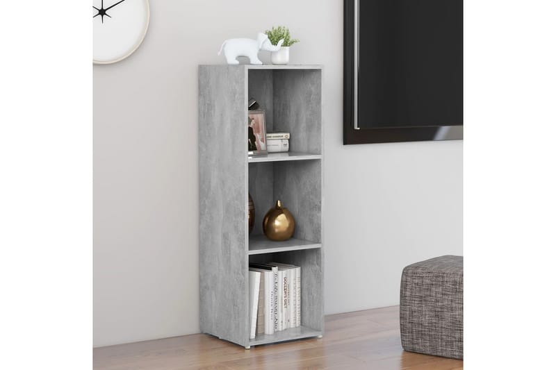 TV-benk betonggrå 107x35x37 cm sponplate - Grå - Møbler - Mediamøbel & tv møbel - TV-benk & mediabenk