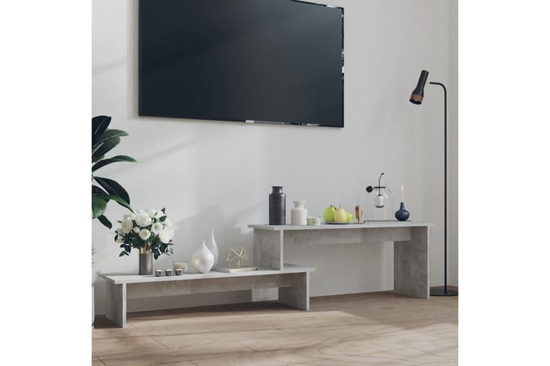 TV-benk betonggrå 180x30x43 cm sponplate - Grå - Møbler - Mediamøbel & tv møbel - TV-benk & mediabenk