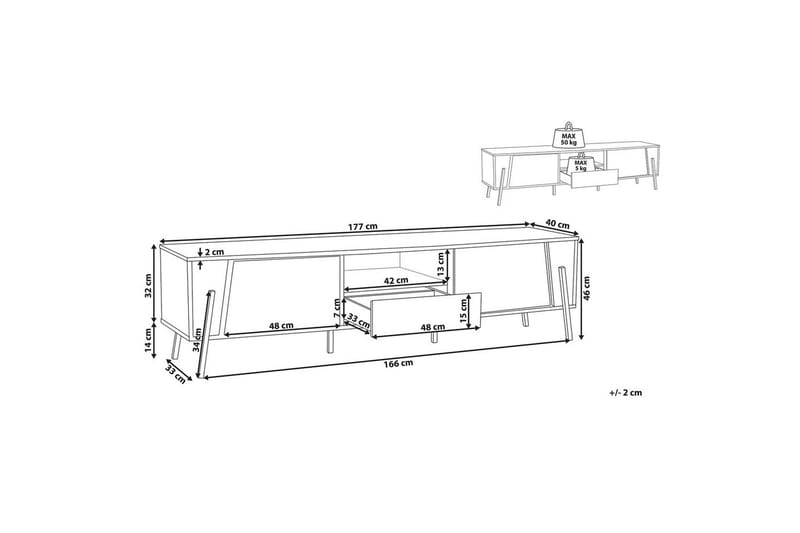 TV-benk Blackpool - Møbler - Mediamøbel & tv møbel - TV-benk & mediabenk