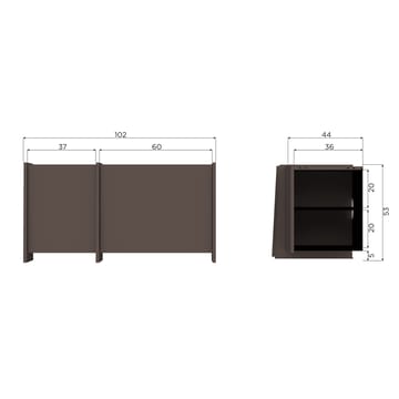 TV-benk Brock 102 cm - Mellombrun - Møbler - Mediamøbel & tv møbel - TV-benk & mediabenk