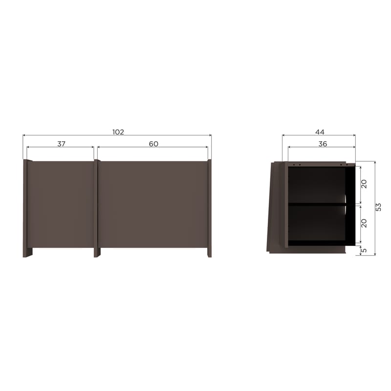 TV-benk Brock 102 cm - Mellombrun - Møbler - Mediamøbel & tv møbel - TV-benk & mediabenk
