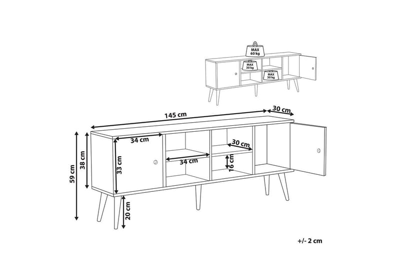 TV-benk Chandler - Møbler - Mediamøbel & tv møbel - TV-benk & mediabenk