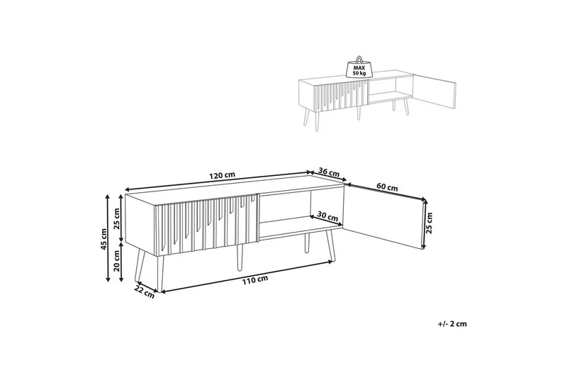 TV-benk Dalcross - Møbler - Mediamøbel & tv møbel - TV-benk & mediabenk
