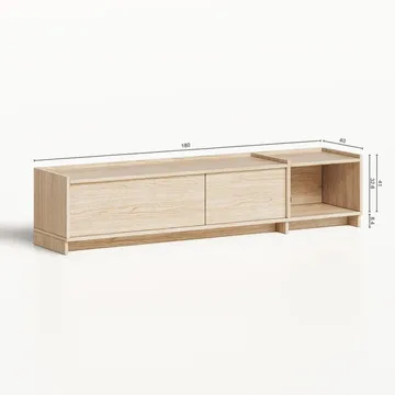 TV-benk Deyloris 180 cm - lyst naturtre - Møbler - Mediamøbel & tv møbel - TV-benk & mediabenk